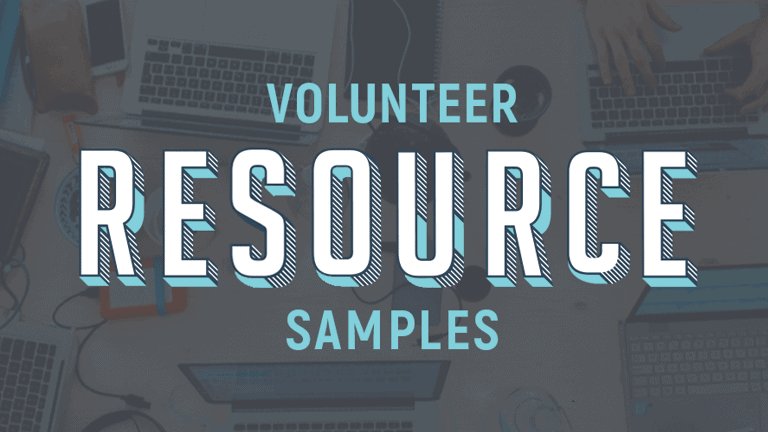 Volunteer Resource Samples