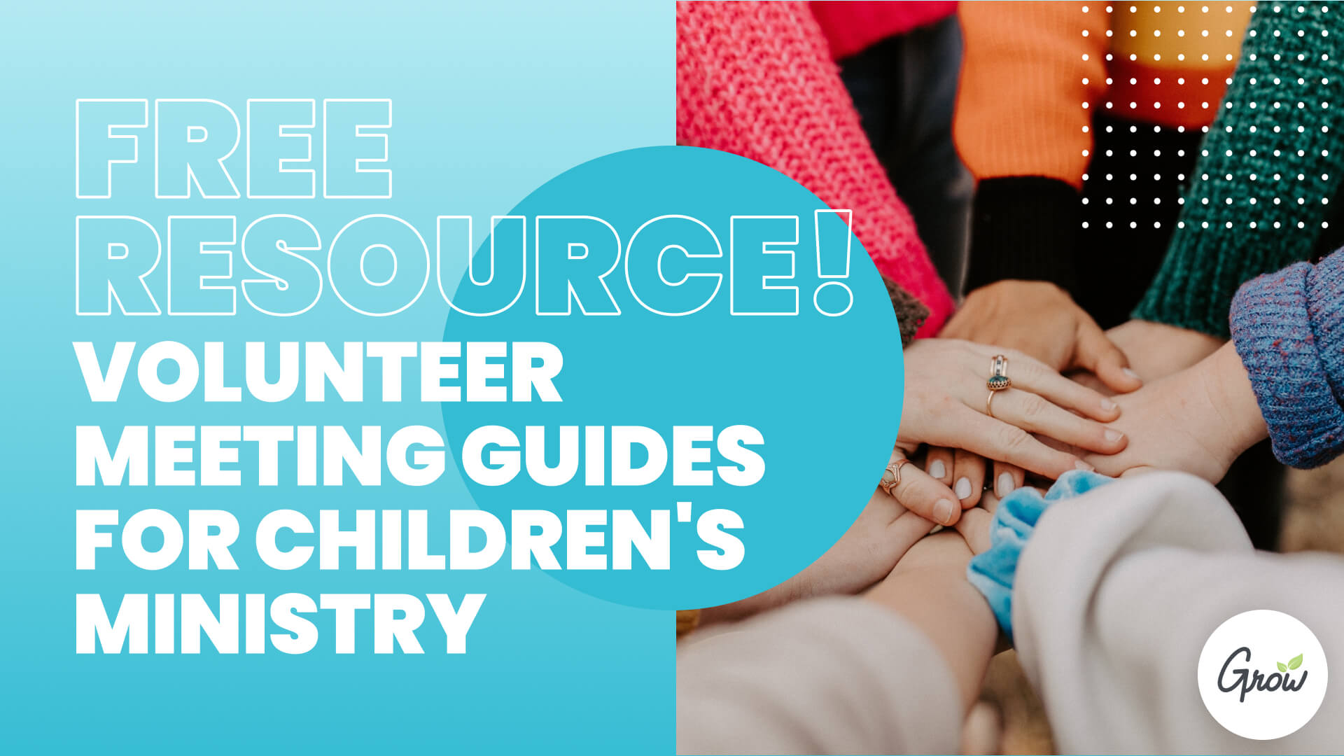 Free Resource! Volunteer Meeting Guides for Children's Ministry